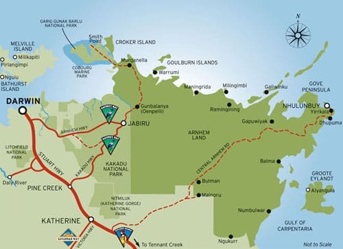 Arnhem Land Map | Northern Territory, Australia