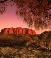 Sunset in Uluru